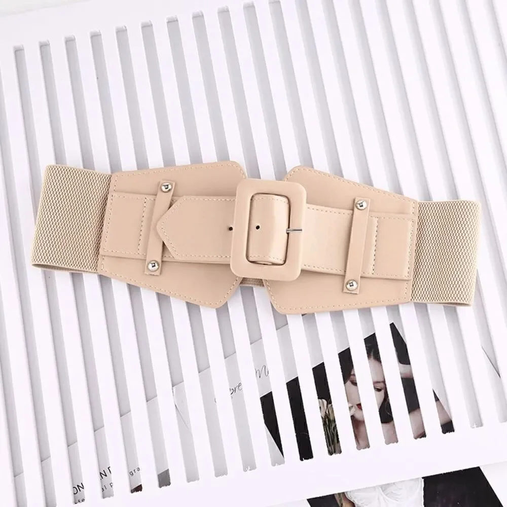 Ladies Stretch Belt - Cream